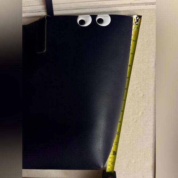 Anya Hindmarch Ebury Eyes Tote Bag in Navy Leather NWT - Picture 9 of 13